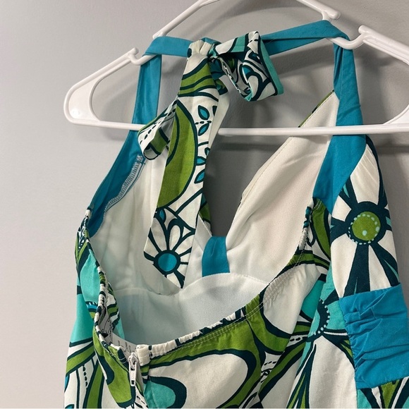 Trixxi Floral Halter Sundress Retro Flowers Party Resort Travel Y2K,  Belt,  7 - Picture 5 of 9